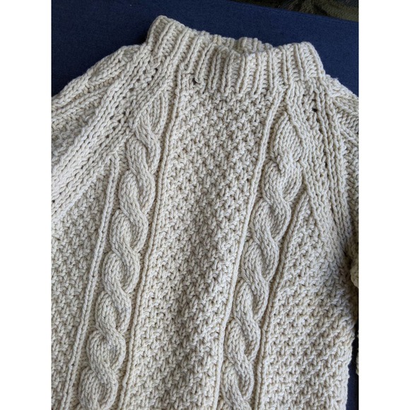 Vintage Children's Wool Fisherman Cabled Sweater - Picture 3 of 7